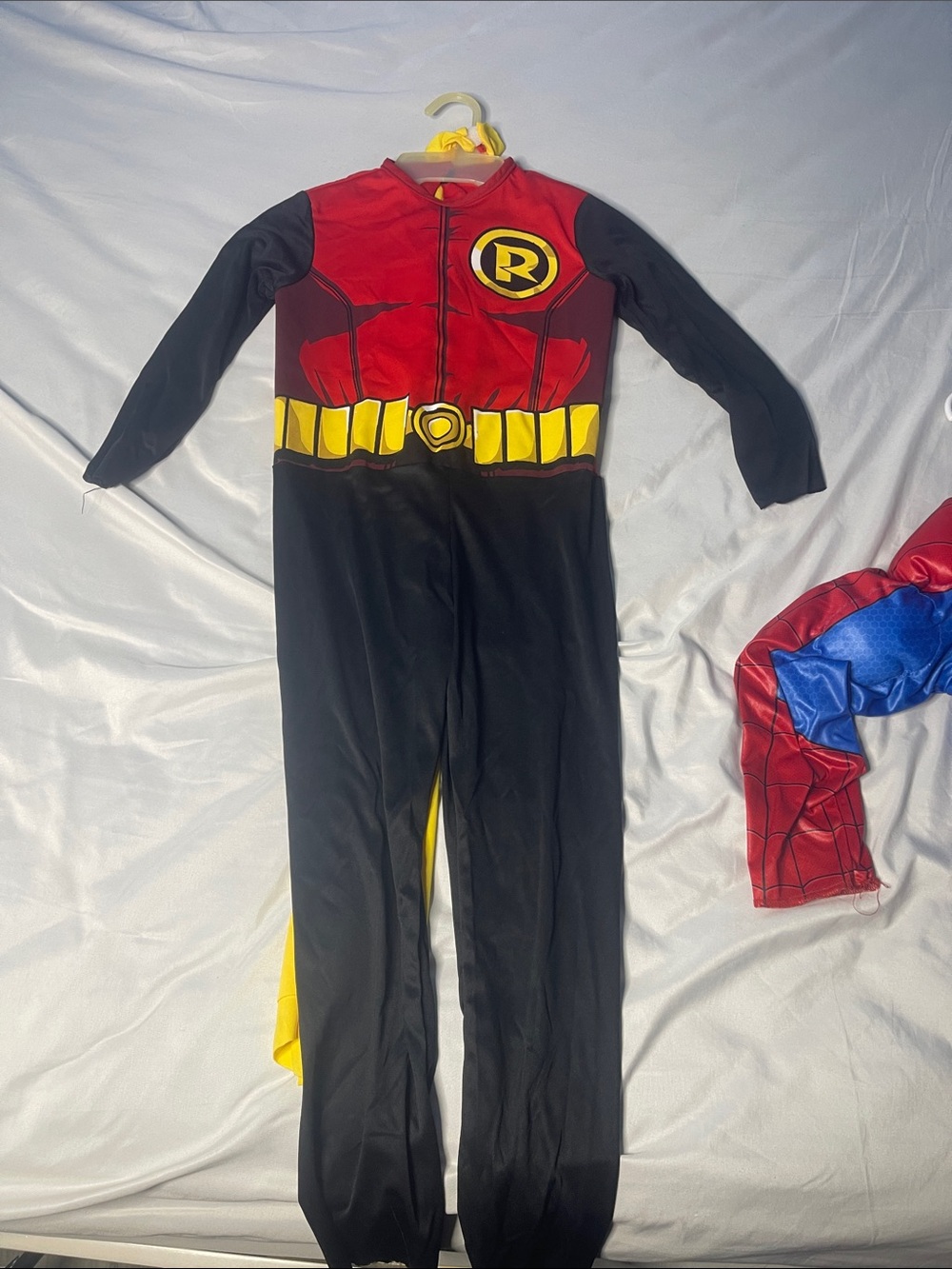 Kids Red and Black Superhero Robin Costume - Cape Included